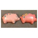 Plaster pig wall decor