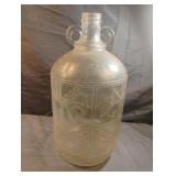 Vintage Gallon Two Finger Glass Jug Bottle with
