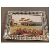 Vintage crystal picture frame. 8 1/2 x 6 1/2