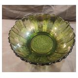 Vintage Indiana Glass Sunflower Bowl in avocado
