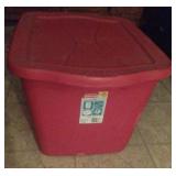 18 gal Rubbermaid tote with lid
