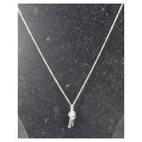 Interlocking "Hugging" Couple Charm on silver