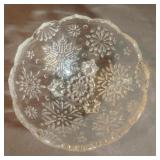 Vintage Mikasa Christmas Snowflake Crystal Candy