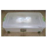 50 at. Under the bed Sterilite tote with wheels