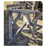 Wooden saw horses
