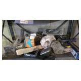 3rd shelf assorted contents, parts, brackets,