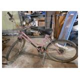 vintage pink mountain bicycle