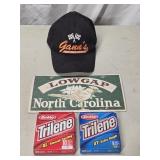 Lowgap Liscense Plate,  Fishing Line & Hat