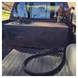 4 ft wide x 18H x30.5 D Metal fuel transfer tank