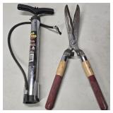 Hedge Trimmers & Bicycle Pump