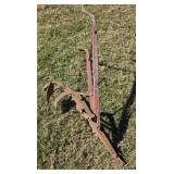 vintage horse-drawn walking plow,