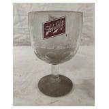 Vintage Schlitz Beer Stemmed Beer Goblet Glass 6"