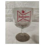 Vintage Budweiser Beer Stemmed Goblet Glass 6"
