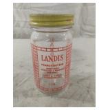 Vintage Landis Peanut Butter glass jar