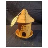 Hermitage Pottery Terra Cotta hanging bird feeder