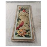 Vintage wooden cardinal wall decor