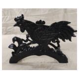 Vintage cast iron rooster boot scrape