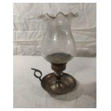 Vintage brass chamberstick candle holder