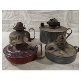 Vintage kerosene lamps