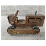 Vintage metal bull dozer.