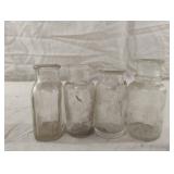 Vintage medicine glass bottles