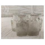 Vintage medicine glass bottles