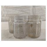 Vintage "Moroline" ointment glass bottles