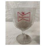 Vintage Budweiser Beer Stemmed Goblet Glass 6"