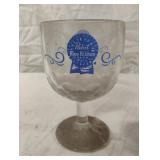 Vintage Pabst Blue Ribbon Beer Stemmed Goblet