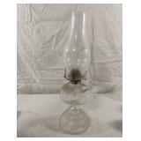 Vintage clear glass oil lamp