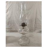 Vintage clear glass oil lamp