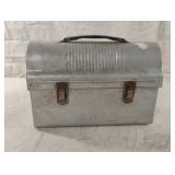 Vintage aluminum dome top lunch box