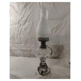 Vintage glass electric oil lamp