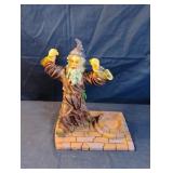 Wizard figurine candle holder decor