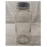 Vintage square glass with zinc lid