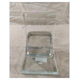 Crystal glass dice decor