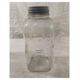 Vintage Atlas Mason jar with zinc lid
