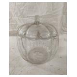 Vintage Anchor Hocking clear glass pumpkin jar