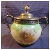 Vintage porcelain Victorian style sugar bowl