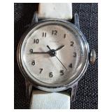 vintage ladies Timex watch with leather band