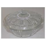 Vintage Federal Clear Round Glass Covered Candy