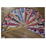 (10) Vintage MLB Baseball Large Felt Pennant