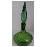 Vintage MCM Green Diamond Genie Bottle Decanter -
