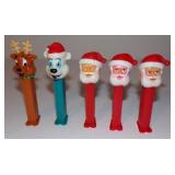 (5) Christmas Pez Candy Dispensers - 3 Different
