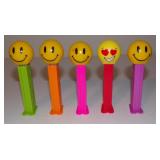 (5) Happy Smiley Face Pez Candy Dispensers -
