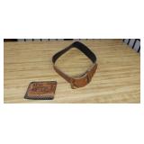 Vintage Leather Moonshine Still Wallet & Belt