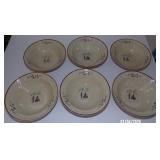 (6) Vintage Newcor Stoneware 7" Soup Salad Cereal