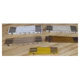 Lot of Vintage Masonry Wood Brick Rulers -