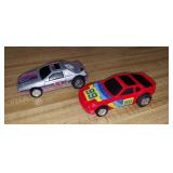 (2) Vintage 1987 ARCO Pullback Toy Cars by Mattel