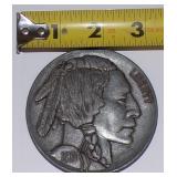 3" Large 1913 Five Cents Indian Head Buffalo Coin